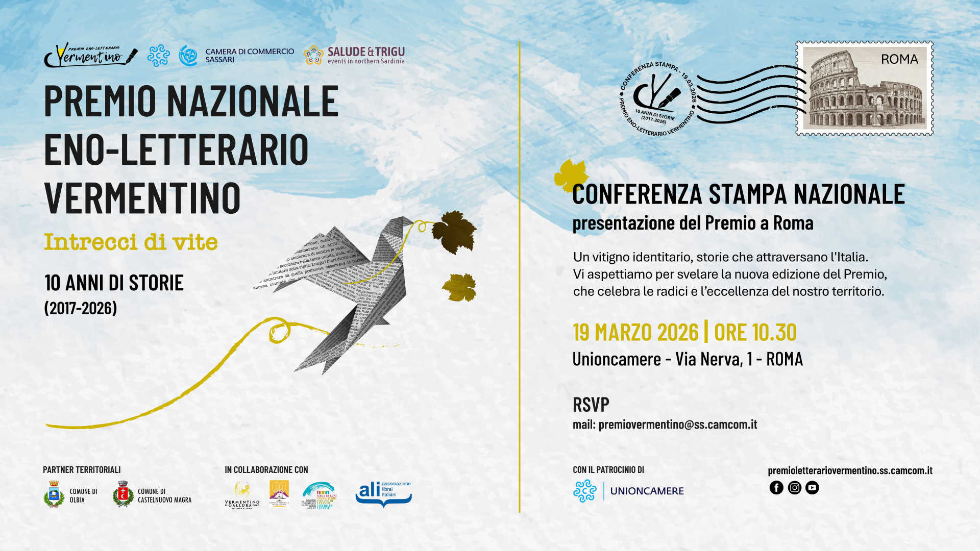 Conferenza stampa nazionale Premio Vermentino 2026